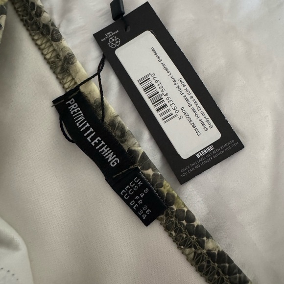 Snakeskin khaki faux leather Strapless Mini Dress - Picture 3 of 3